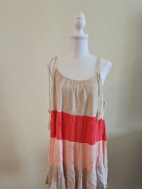 Boho Tassle Strap Bohemian Flowy Feminine Sundress Beach Romantic Cottagecore